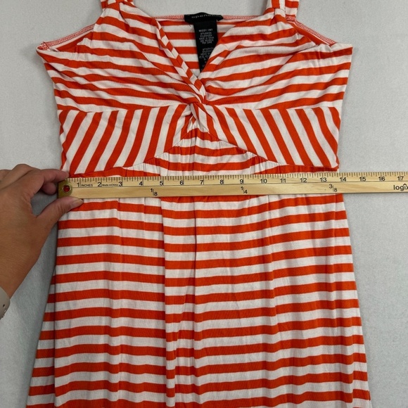 Spense Striped Sleeveless Maxi Dress Womens Missy Size Medium Orange White - Picture 6 of 8